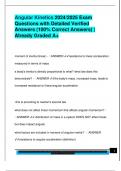Angular Kinetics 2024&sol;2025 Exam  Questions with Detailed Verified  Answers &lpar;100&percnt; Correct Answers&rpar; &vert;  Already Graded A&plus; 
