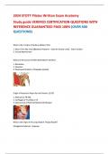 STOTT Pilates Written Exam Anatomy Study guide VERIFIED CERTIFICATION QUESTIONS WITH REFERENCE GUARANTEED PASS 100&percnt; &lpar;OVER 400 QUESTIONS&rpar;