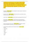 AMERICAN ALLIED HEALTH CVA EXAM STUDY GUIDE QUESTIONS AND ANSWERS A COMPLETE SOLUTION LATEST UPDATED 2024&sol;2025 ALL ANSWERS 100&percnt; GET IT CORRECT DETAILED BEST GRADED TO SCORE A&plus; FOR PASS
