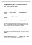 Digital Media Ch 1-3 Exam 1 questions well answered to pass