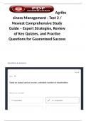 Agribusiness Management - Test 2 &sol; Newest Comprehensive Study Guide &ndash; Expert Strategies&comma; Review of Key Quizzes&comma; and Practice Questions for Guaranteed Success &emsp;