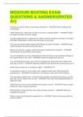 MISSOURI BOATING EXAM QUESTIONS & ANSWERS&lpar;RATED A&plus;&rpar;