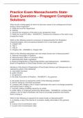 Practice Exam Massachusetts State- Exam Questions &ndash; Prepagent Complete Solutions