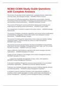 NCMA CCMA Study Guide Questions with Complete Answers