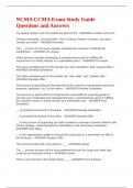 NCMA CCMA Exam Study Guide Questions and Answers