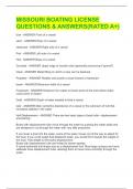 MISSOURI BOATING LICENSE QUESTIONS & ANSWERS&lpar;RATED A&plus;&rpar;