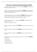 PFMC EXAM 1 UPDATED QUESTIONS AND CORRECT ANSWERS