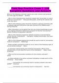 Field Rep Practice Exam 2 &vert;100 Complete Questions and Answers
