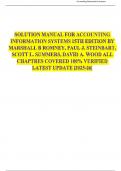 Solution Manual for Accounting Information Systems 15th Edition by Marshall B Romney&comma; Paul J&period; Steinbart&comma; Scott L&period; Summers&comma; David A&period; Wood all chapters covered 100&percnt; verified latest update &vert;2024-25&vert;