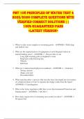 PMT 108 Principles of Water Test 4  2025&sol;2026 COMPLETE QUESTIONS WITH  VERIFIED CORRECT SOLUTIONS &vert;&vert;   100&percnt; GUARANTEED PASS  <LATEST VERSION> 