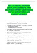 MIE 330 EXAM 2 2025&sol;2026  COMPLETE QUESTIONS WITH  VERIFIED CORRECT SOLUTIONS &vert;&vert;  100&percnt; GUARANTEED PASS  <LATEST VERSION> 