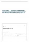 NRL EXAM 2 REVIEW QUESTIONS & ANSWERS RATED 100&percnt; CORRECT&excl;&excl;
