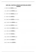 HCMT 1001 - CHAPTER 18 UPDATED QUESTIONS AND CORRECT ANSWERS