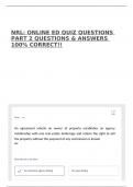 NRL&colon; ONLINE ED QUIZ QUESTIONS PART 2 QUESTIONS & ANSWERS 100&percnt; CORRECT&excl;&excl;