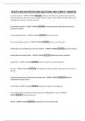 HEALTH AND NUTRITION D440 QUESTIONS AND CORRECT ANSWERS