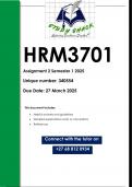 HRM3701 Assignment 2 &lpar;QUALITY ANSWERS&rpar; Semester 1 2025