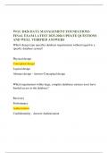  WGU D426 DATA MANAGEMENT FOUNDATIONS FINAL EXAM LATEST 2025-2026 UPDATE QUESTIONS AND WELL VERIFIED ANSWERS 
