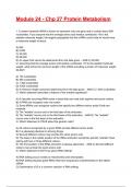 Module 24 Chapter 27 Protein Metabolism Exam 2025/2026 Questions With Completed *& Verified Solutions.
