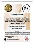 MNE3706 Assignment 1 &lpar;COMPLETE ANSWERS&rpar; Semester 1 2025 - DUE 25 March 2300h 2025&semi; 100&percnt;  correct solutions and explanations&period; 