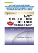 LEIK FAMILY NURSE PRACTITIONER CERTIFICTION QUESTIONS AND CORRECT VALID ANSWERS WITH RATIONALES TEST BANK BY MARIA T&period; CODINA LEIK 2025 -2026 UPDATE&period;
