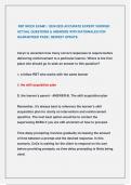 RBT MOCK EXAM1 &sol; 2024&sol;2025 ACCURATE EXPERT VERIFIED  ACTUAL QUESTIONS & ANSWERS WITH RATIONALES FOR  GUARANTEED PASS &vert; NEWEST UPDATE&period;