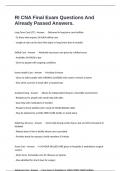 RI CNA Final Exam Questions And Already Passed Answers&period;