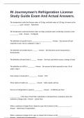 RI Journeyman's Refrigeration License Study Guide Exam And Actual Answers&period;