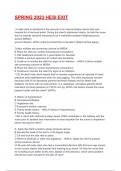 SPRING 2025 HESI EXIT EXAM QUESTIONS WITH COMPLETED SOLUTIONS&period;