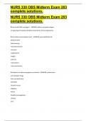 NURS 330 OBS Midterm Exam 203 complete solutions&period;