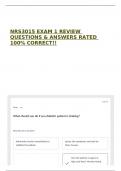 NRS3015 EXAM 1 REVIEW QUESTIONS & ANSWERS RATED 100&percnt; CORRECT&excl;&excl;