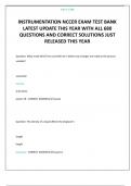 INSTRUMENTATION NCCER EXAM TEST BANK LATEST UPDATE THIS YEAR WITH ALL 680 QUESTIONS AND CORRECT SOLUTIONS JUST RELEASED THIS YEAR