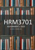 HRM3701 Assignment 2 Semester 1 2025