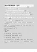 NHA CET EXAM PREP &lpar;LATEST 2025&sol;2026 UPDATE&rpar; ACTUAL EXAM WITH 100&percnt; VERIFIED QUESTIONS AND CORRECT SOLUTIONS