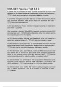 NHA CET Practice Test 2&period;0 B &lpar;LATEST 2025&sol;2026 UPDATE&rpar; ACTUAL EXAM WITH 100&percnt; VERIFIED QUESTIONS AND CORRECT SOLUTIONS