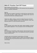NHA 1 Practice Test CET Exam &lpar;LATEST 2025&sol;2026 UPDATE&rpar; ACTUAL EXAM WITH 100&percnt; VERIFIED QUESTIONS AND CORRECT SOLUTIONS