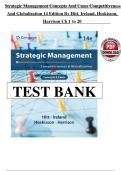 Test Bank - Strategic Management Concepts and Cases Competitiveness and Globalization&comma; 14th Edition by Hitt&comma; Ireland&comma; & Hoskisson All 1-13 Chapters Covered &comma;Latest Edition