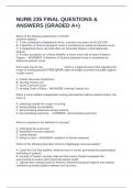 NURB 235 FINAL QUESTIONS & ANSWERS &lpar;GRADED A&plus;&rpar;