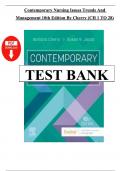 Test Bank for Contemporary Nursing Issues, Trends, & Management 9th Edition by Barbara Cherry, Susan Jacob Chapter 1-28 