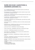 NURB 235 EXAM 1 QUESTIONS & ANSWERS &lpar;GRADED A&plus;&rpar;