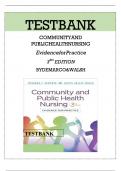 Test Bank For Community & Public Health Nursing 3rd Edition By Rosanna DeMarco&semi; Judith Healey-Walsh 9781975111694 Chapter 1-25 Complete Guide &period;