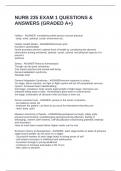 NURB 235 EXAM 1 QUESTIONS & ANSWERS &lpar;GRADED A&plus;&rpar;