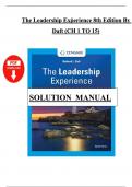 Solution manual for the leadership experience 8th edition by daft Chapter 1-15