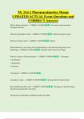 NU 214-1 Pharmacokinetics Mason  UPDATED ACTUAL Exam Questions and  CORRECT Answers 