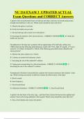 NU 214 EXAM 3  UPDATED ACTUAL  Exam Questions and CORRECT Answers