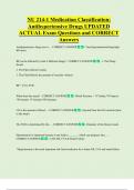 NU 214-1 Medication Classification&colon;  Antihypertensive Drugs UPDATED  ACTUAL Exam Questions and CORRECT  Answers 