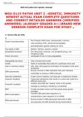 WGU D115 PATHO UNIT 2 &ndash;GENETIC&comma; IMMUNITY  NEWEST ACTUAL EXAM COMPLETE QUESTIONS  AND CORRECT DETAILED ANSWERS &lpar;VERIFIED  ANSWERS&rpar; &vert;ALREADY GRADED A&plus;&vert;&vert;BRAND NEW  VERSION COMPLETE EXAM FOR STUDY