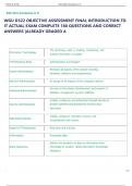 WGU D322 OBJECTIVE ASSESSMENT FINAL INTRODUCTION TO  IT ACTUAL EXAM COMPLETE 180 QUESTIONS AND CORRECT  ANSWERS &vert;ALREADY GRADED A