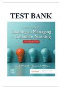 Test Bank For Yoder-Wise&rsquo;s Leading And Managing In Canadian Nursing&comma; 2nd Edition&comma; Patricia S&period; Yoder-Wise&comma; Janice Waddell&comma; Nancy Walton