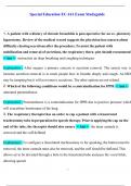 Special Education EC-161 Exam Study guide 2025&sol;2026 Questions With Correct Answers 100&percnt; Verified&comma; Rated A&plus;&period;