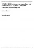 D076 OA &lpar;2025&rpar; comprehensive questions and verified detailed solutions &lpar; MULTIPLE CHOICES&rpar; &vert;100&percnt; CORRECT&excl;&excl;